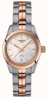 Tissot Women's PR100 Two Tone Bracelet Mother Of Pearl Dial Watch T1010102211101