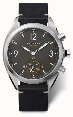 Kronaby APEX Hybrid Smartwatch (41mm) Black Dial / Black Italian Leather Strap EX-DISPLAY S3114/1 EX-DISPLAY