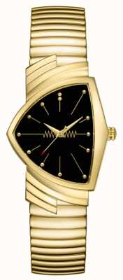 Hamilton | Ventura Quartz Watch | Black Dial | Flexible Bracelet | H24301131