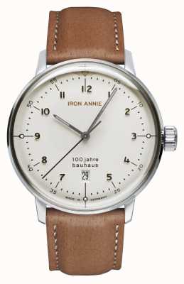 Iron Annie Bauhaus | White Dial | Brown Leather Strap 5046-1