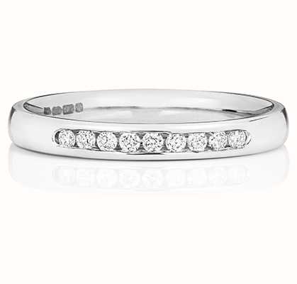 James Moore TH 18k White Gold 25% Channel Set Diamond Eternity Ring WQ218W
