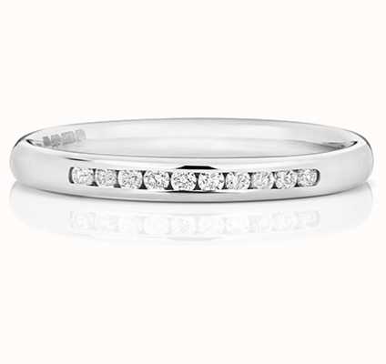 James Moore TH 9k White Gold 25% Channel Set Diamond Eternity Ring W215W