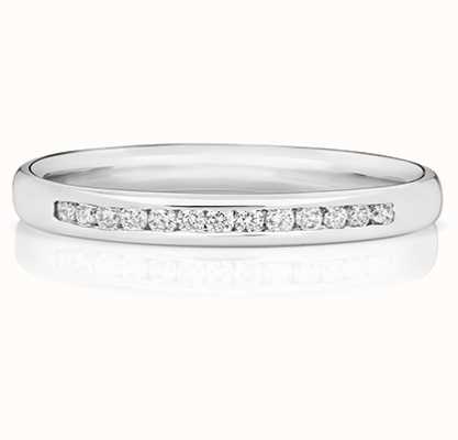 James Moore TH 9k White Gold 33% Channel Set Diamond Eternity Ring W216W