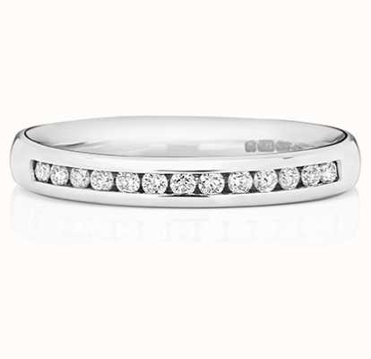 James Moore TH 18k White Gold 33% Diamond Channel Eternity Ring WQ219W