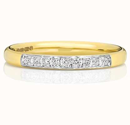 James Moore TH 9k Yellow Gold Grain Set Diamond Eternity Ring W221