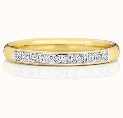 James Moore TH 9k Yellow Gold Grain Set 33% Diamond Eternity Ring W222