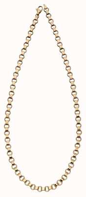 Elements Gold 9k Yellow Gold Circle Bar Link Necklace 46cm GN331