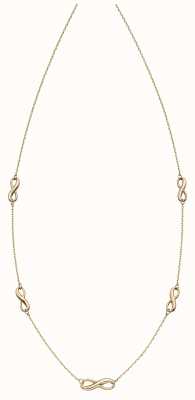 Elements Gold 9k Yellow Gold Infinity Necklace 42.5 GN339