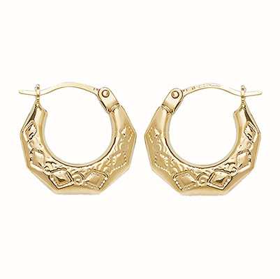 James Moore TH 9k Yellow Gold Creole Earrings ER065