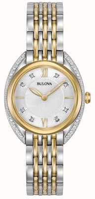 Bulova Women's Classic Diamond | Two Tone Stainless Steel Bracelet 98R229