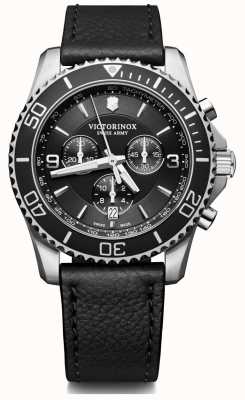 Victorinox | Maverick | Men's | Black Chrono | Black Leather Strap | 241864