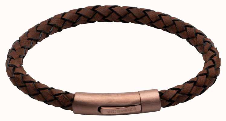 Unique & Co Dark Brown Leather | Matte Brown IP Clasp | Bracelet B441DB/21CM