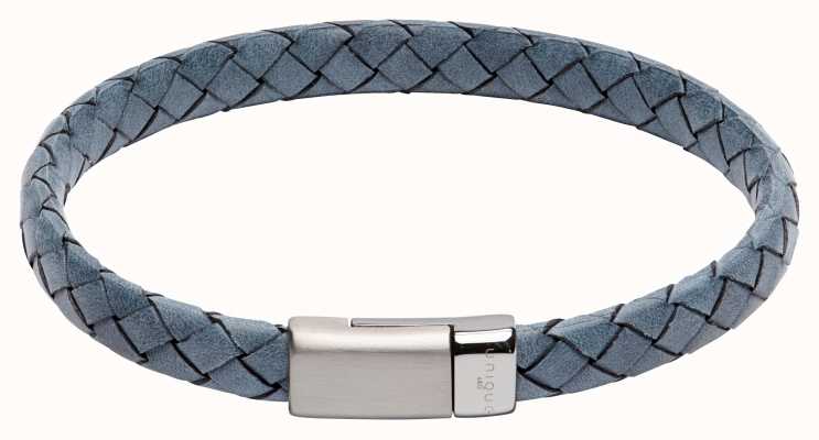 Unique & Co Blue Leather | Steel Clasp | Bracelet B446AB/21CM