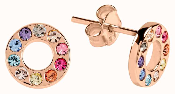 Radley Jewellery Radley Rocks | Rose Gold Plated Multicoloured Stone Earrings RYJ1110
