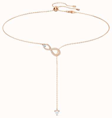 Swarovski Infinity | Y-Necklace | White | Rose Gold Tone Plated | 5521346