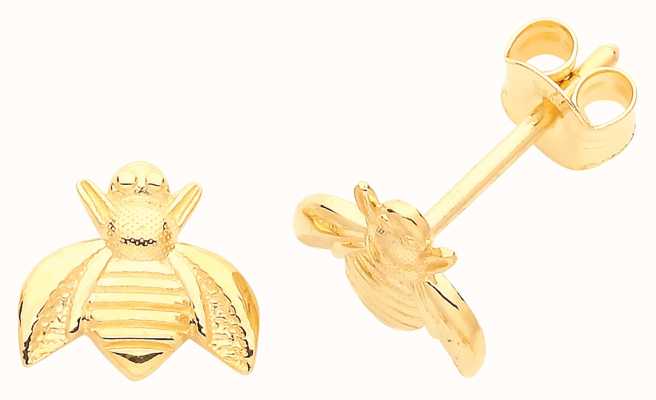 James Moore TH 9ct Gold Small Detail Bee Stud Earrings ES665
