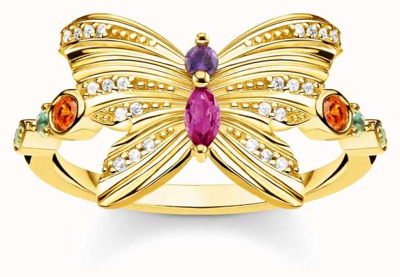 Thomas Sabo | Glam And Soul | Gold Plated Butterfly Ring | 54 TR2285-488-7-54
