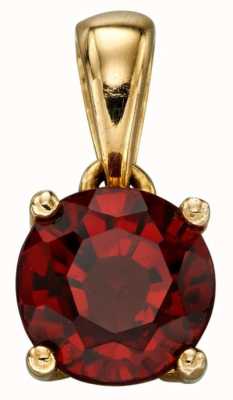 Elements Gold 9k Y/gold Red Garnet January Birthstone  Pendant Only GP2189