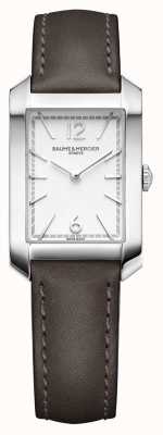 Baume & Mercier Lady Hampton | Opaline Silver Dial | Liqourice Leather Strap M0A10471