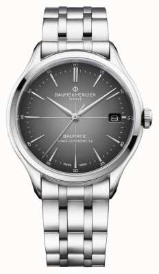 Baume & Mercier Clifton Baumatic Chronometer (40mm) Grey Gradient Dial / Stainless Steel Bracelet M0A10551