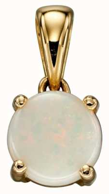 Elements Gold 9ct Y/g Opal October Birthstone Pendant Only GP2197