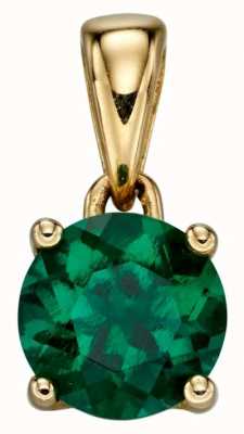 Elements Gold 9ct Y/g Emerald Cz May Birthstone Pendant Only GP2192