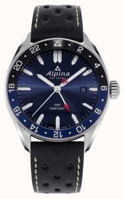 Alpina Alpiner Quartz GMT | Blue Dial | Black Leather Strap AL-247NB4E6