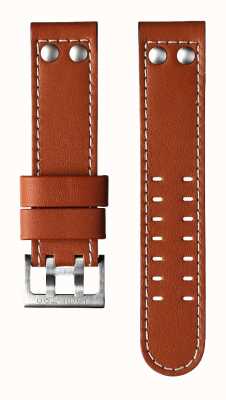 Hamilton Straps Brown Cow Leather 22mm Strap Only - Khaki Aviation H690776103