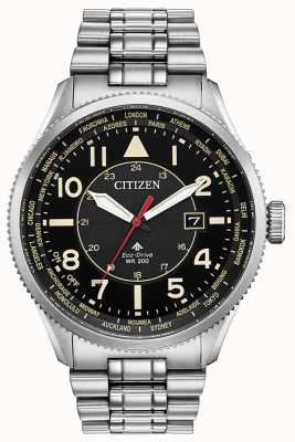 Citizen Men's Promaster Nighthawk Stainless Steel Black Dial Watch BX1010-53E