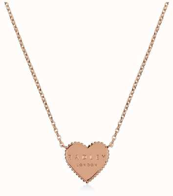 Radley Jewellery Sterling Silver Rose Gold Plated Heart Necklace RYJ2130