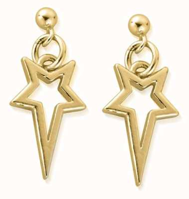ChloBo North Star Drop Earrings | 18ct Gold Plated GEST4004