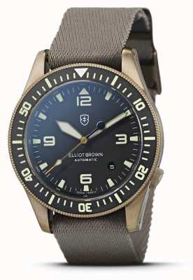 Elliot Brown Holton Automatic | Sand Webbed Strap | Black Dial | 101-A12-N10