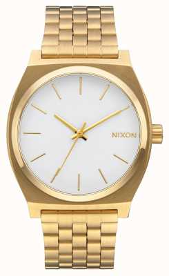 Nixon Time Teller | Gold / White | Gold IP Bracelet | White Dial A045-508-00