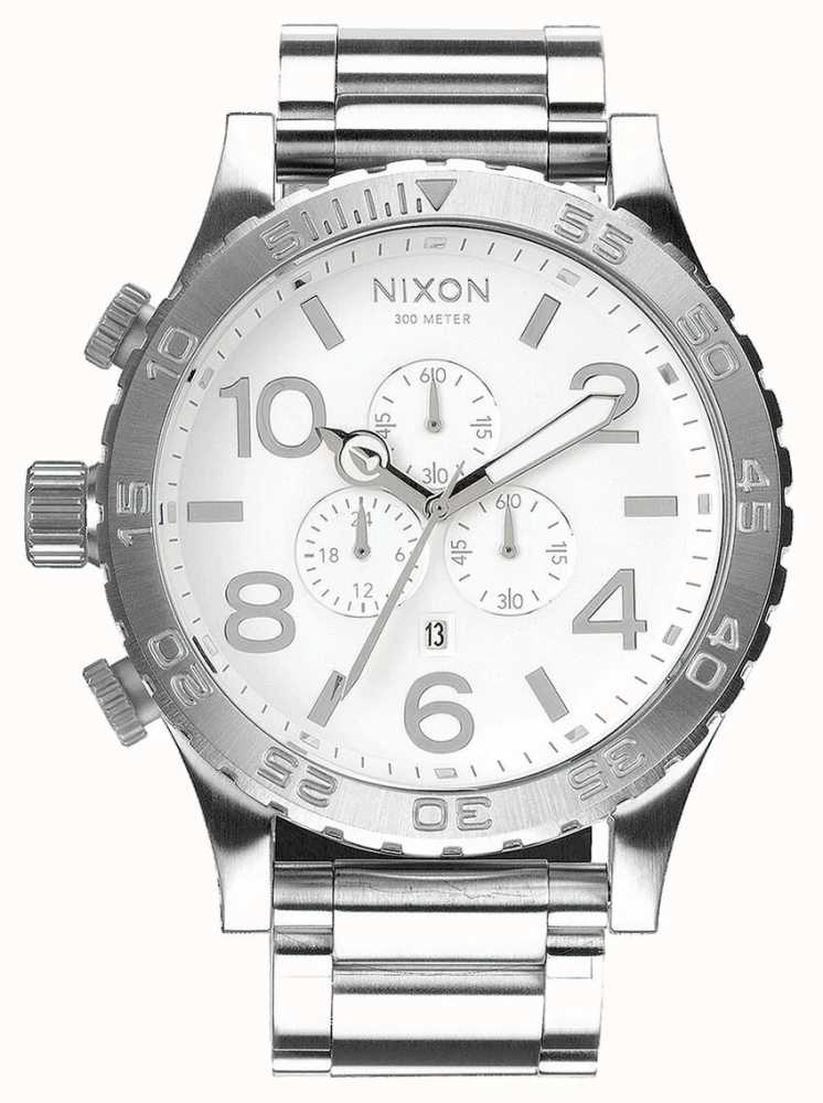 Nixon 51-30 Chrono | High Polish / White | Stainless Steel