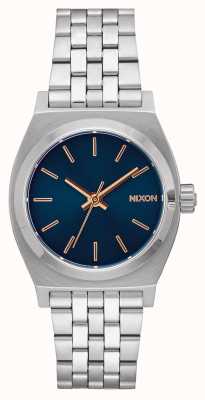 Nixon Medium Time Teller | Navy / Rose Gold | Stainless Steel Bracelet | Navy Dial A1130-2195-00