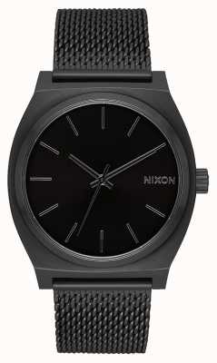 Nixon Time Teller Milanese | All Black | Black IP Steel Mesh | Black Dial A1187-001-00