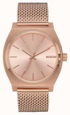 Nixon Time Teller Milanese | All Rose Gold | Rose Gold IP Mesh | Rose Gold Dial A1187-897-00