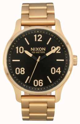 Nixon Patrol | Gold / Black | Gold IP Steel Bracelet | Black Dial A1242-513-00