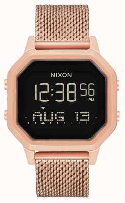 Nixon Siren Milanese | All Rose Gold | Digital | Rose Gold IP Steel Mesh | A1272-897-00