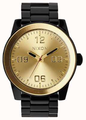 Nixon Corporal SS | Black / Gold | Black IP Steel Bracelet | Gold Dial A346-010-00