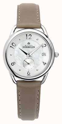 Herbelin Equinoxe | Women's Brown Leather Strap | Mother Of Pearl 18397/29GR