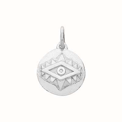 James Moore TH Silver Small Evil Eye Disc Pendant G61051