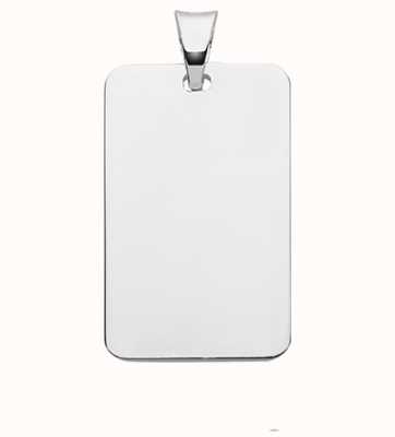 James Moore TH Silver Rectangle Disc Pendant G61039