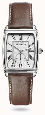 Herbelin Men's Art Déco | Silver Dial | Brown Leather Strap 10638/08MA