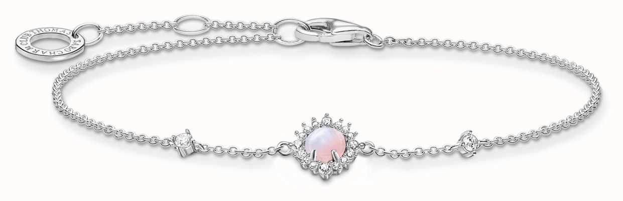 Thomas Sabo Vintage Shimmering Pink Opal Effect Bracelet A2023-166-7-L19V