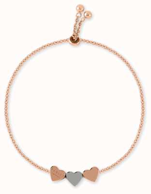 Radley Jewellery Love Letters | Rose Gold Plated Bracelet | Rose & Silver Hearts RYJ3096S-CARD