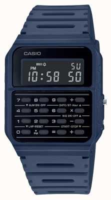 Casio Retro Calculator Watch | Blue Resin Strap | Black Dial CA-53WF-2BEF