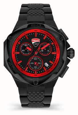 Ducati DT002 | Chronograph | Black Dial | Black PVD Steel Bracelet DTWGI2019006