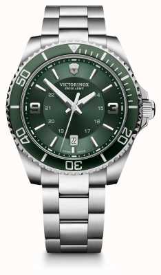 Victorinox Swiss Army Maverick Green Dial Watch Stainless Steel Bracelet 241934
