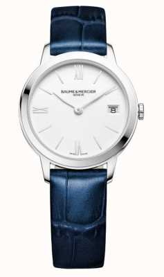 Baume & Mercier Classima Quartz (31mm) Pure White Dial / Blue Calf Leather Strap M0A10353